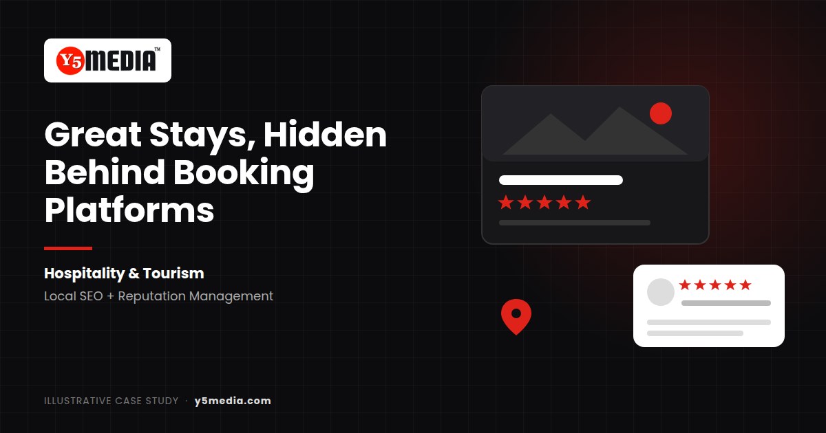 Y5Media illustrative case study 07: Hospitality local SEO and reputation management