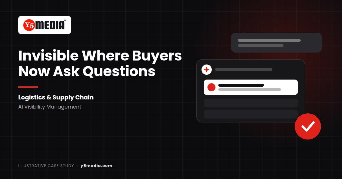Y5Media illustrative case study 09: Logistics AI visibility management