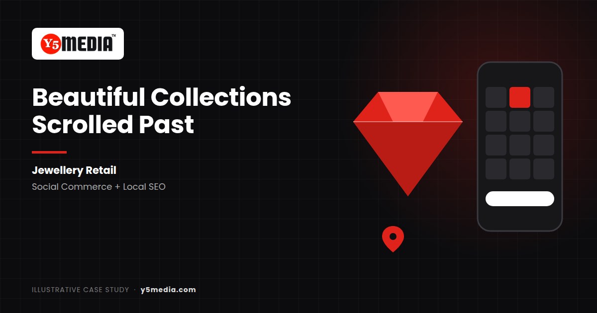 Y5Media illustrative case study 18: Jewellery retail social commerce and local SEO