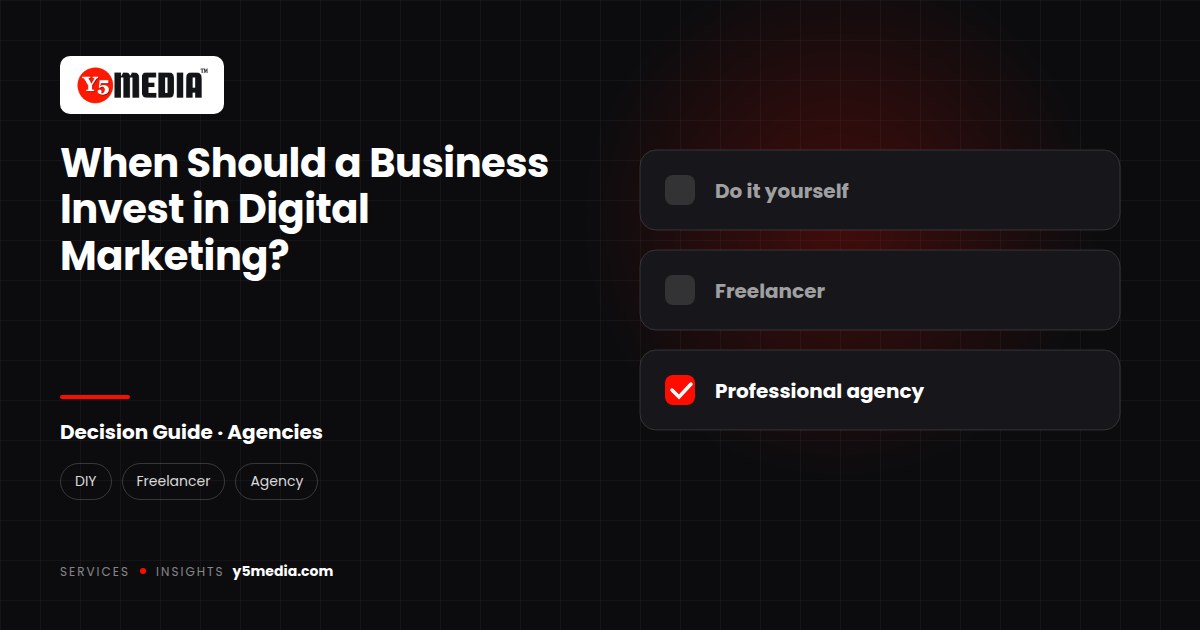 Y5Media: When Should a Business Invest in Digital Marketing?